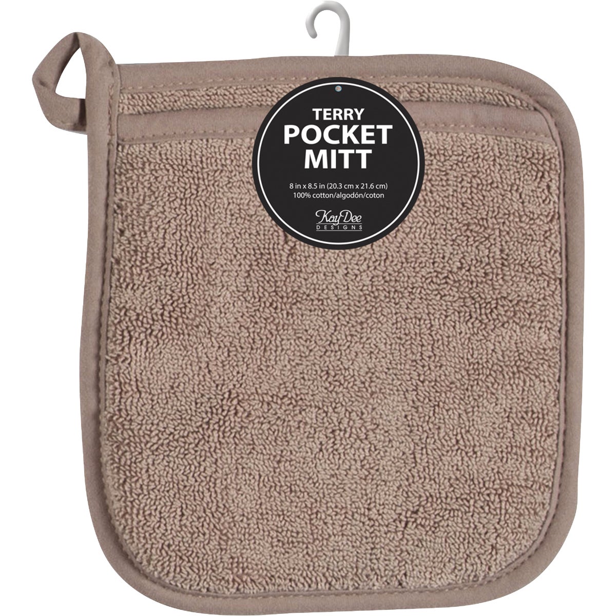  Kay Dee Designs Taupe Pocket Oven Mitt Image 2