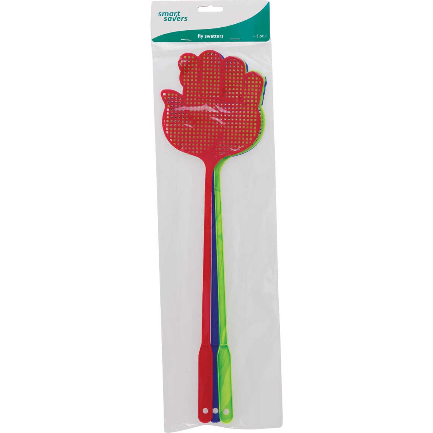 Smart Savers 5 In. x 4.7 In. Plastic Fly Swatter (3-Pack) Image 1