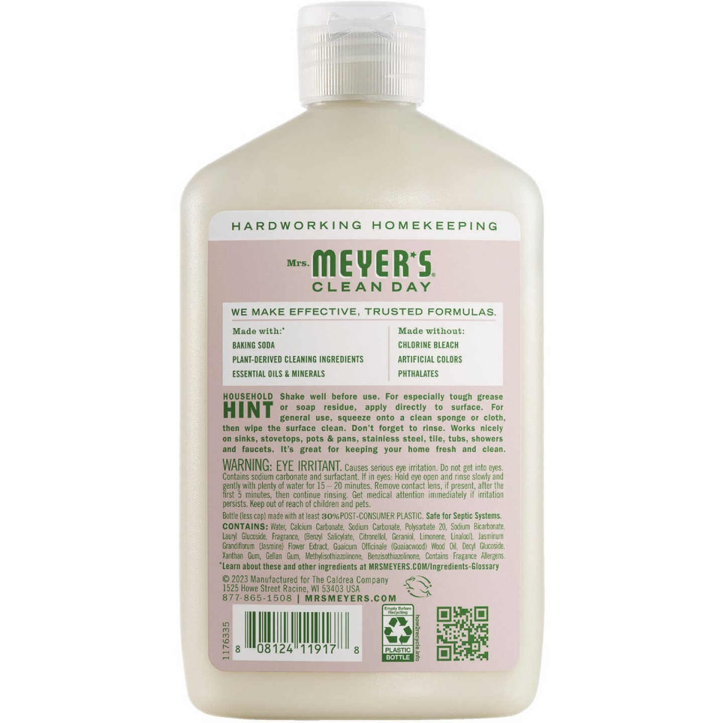Mrs. Meyer's Clean Day 16 Oz. Apple Blossom Scent Baking Soda Cream Cleaner Image 2