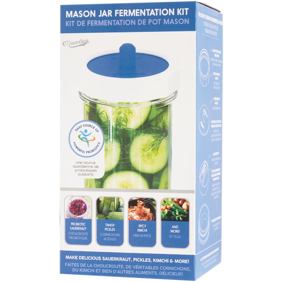 Masontops Wide Mouth Single Mason Jar Fermentation Kit (4-Piece) Image 3