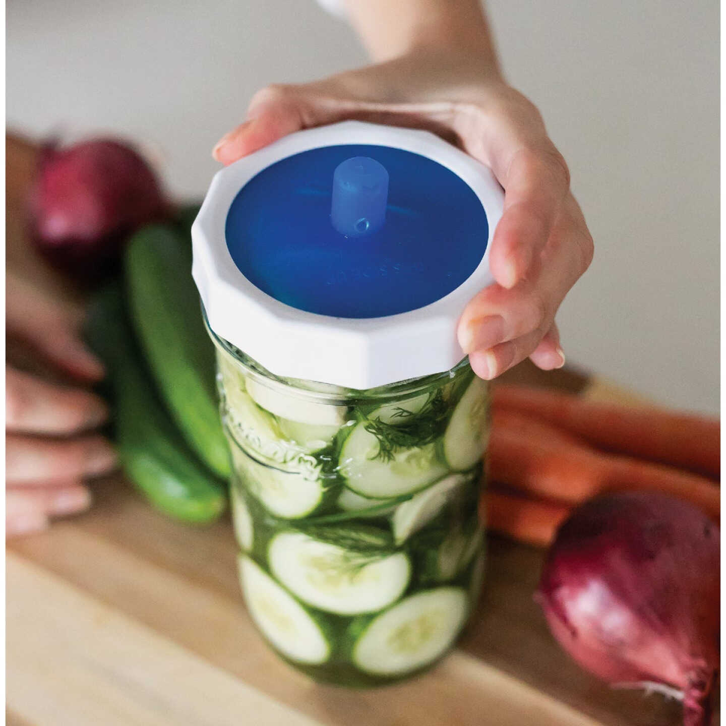 Masontops Wide Mouth Single Mason Jar Fermentation Kit (4-Piece) Image 2