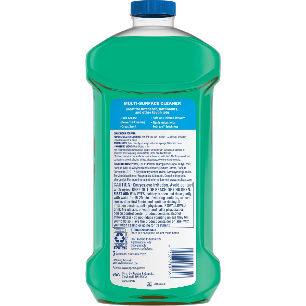 Mr. Clean 41 Oz. Meadows & Rain 2X Concentrated Multi-Surface Cleaner with Febreze Image 4