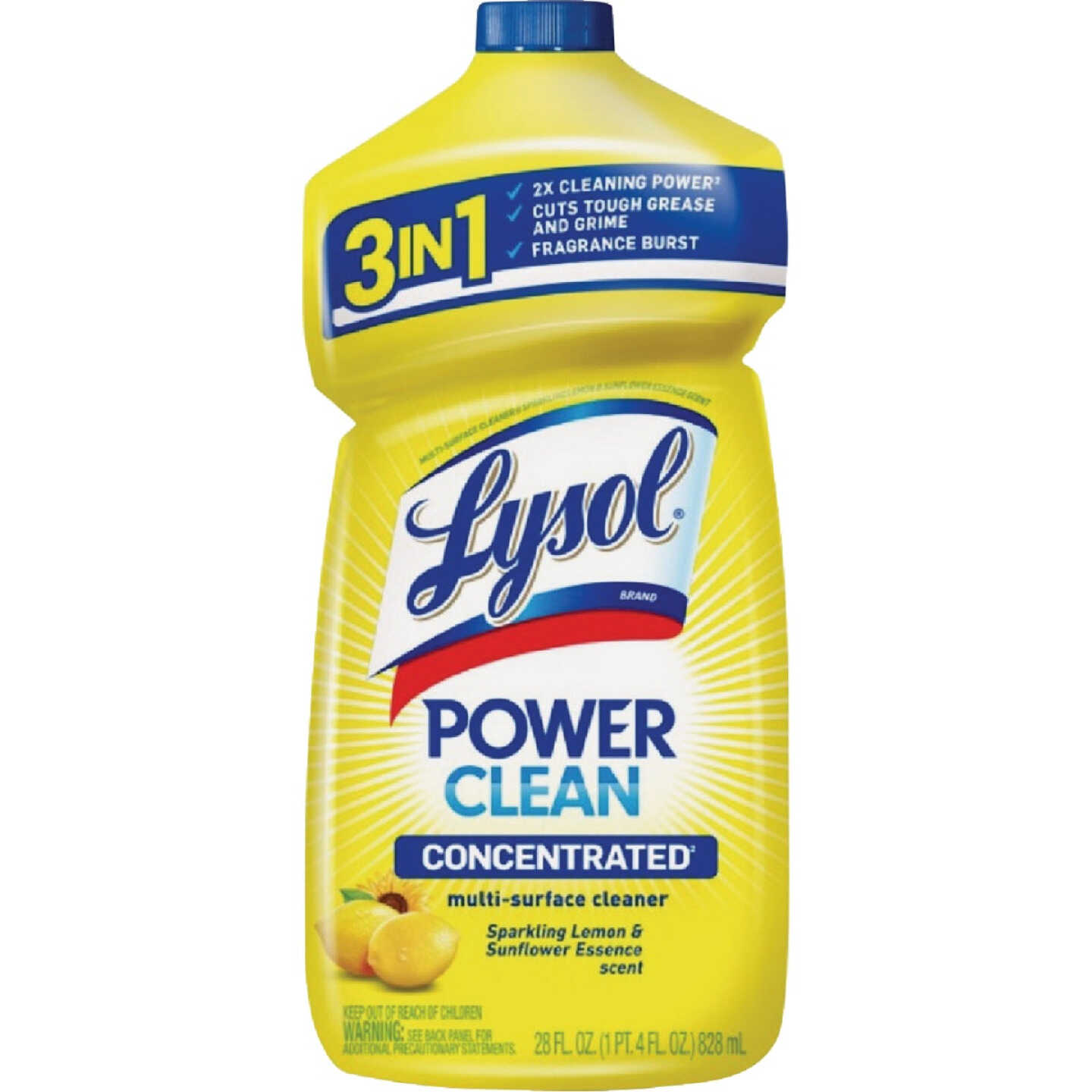 Lysol 28 Oz. Lemon Power Clean Multi-Surface Cleaner Image 1