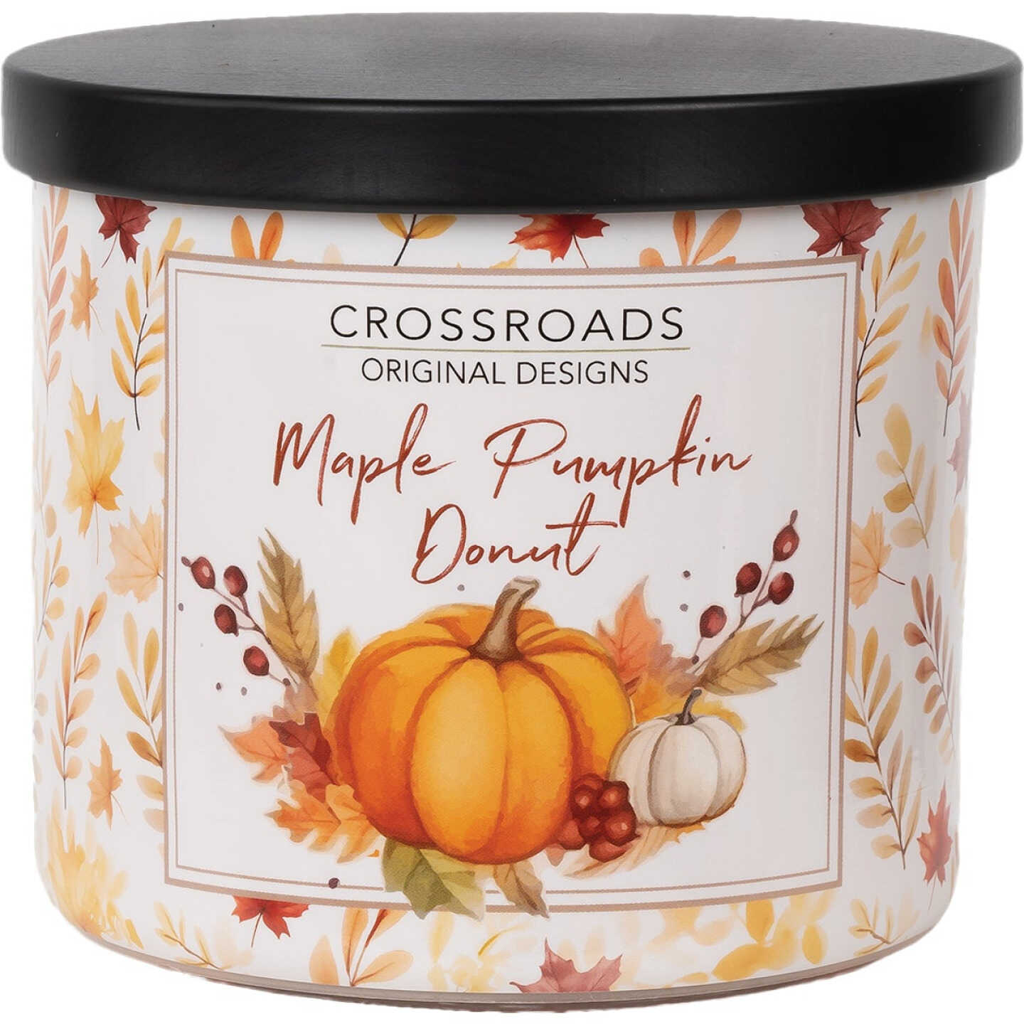 Crossroads Original Designs 15 Oz. Wrapped Jar Candle, Maple Pumpkin Donut Image 1