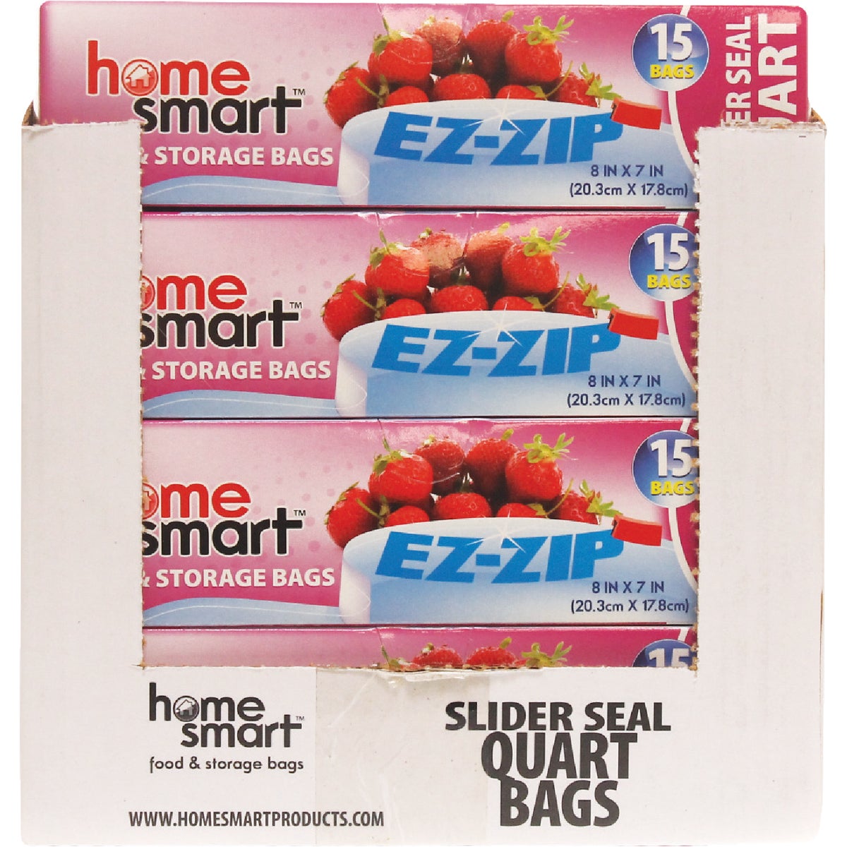 Home Smart Slider Seal Quart Storage Bag (12-Count) Image 2