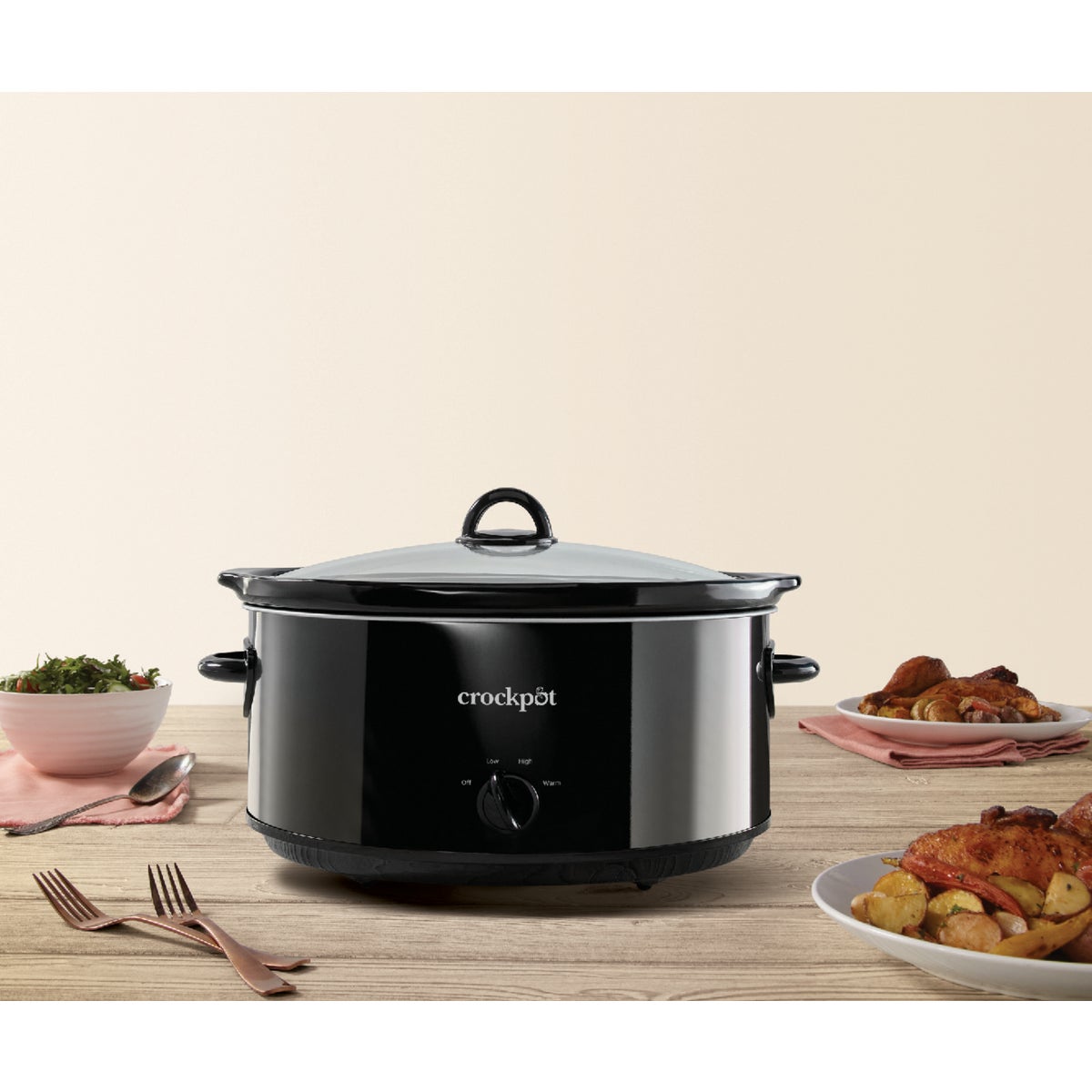 Crock-Pot 8 Qt. Black Manual Slow Cooker Image 3
