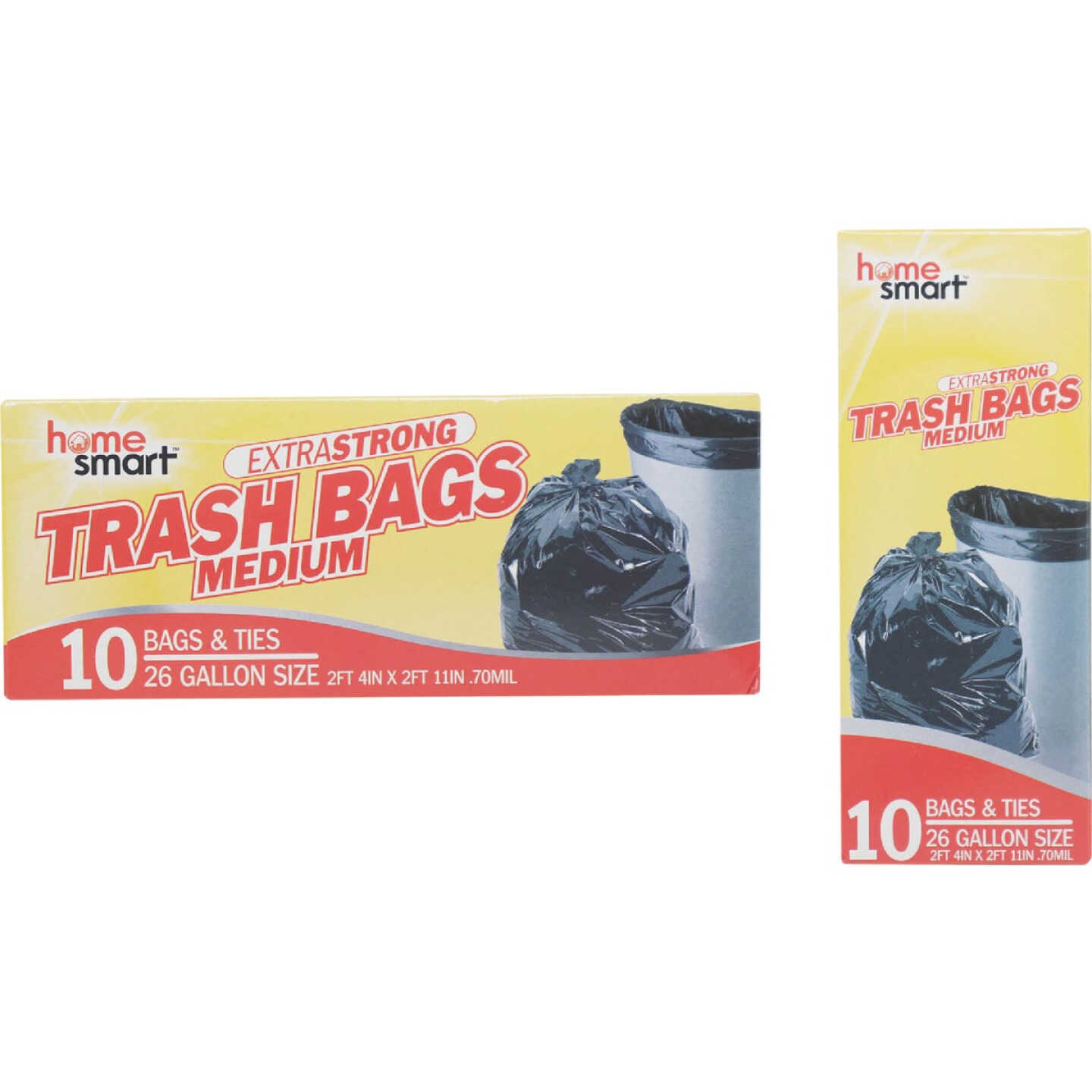 Home Smart 26 Gal. Large Black Trash Bag (10-Count) Image 1