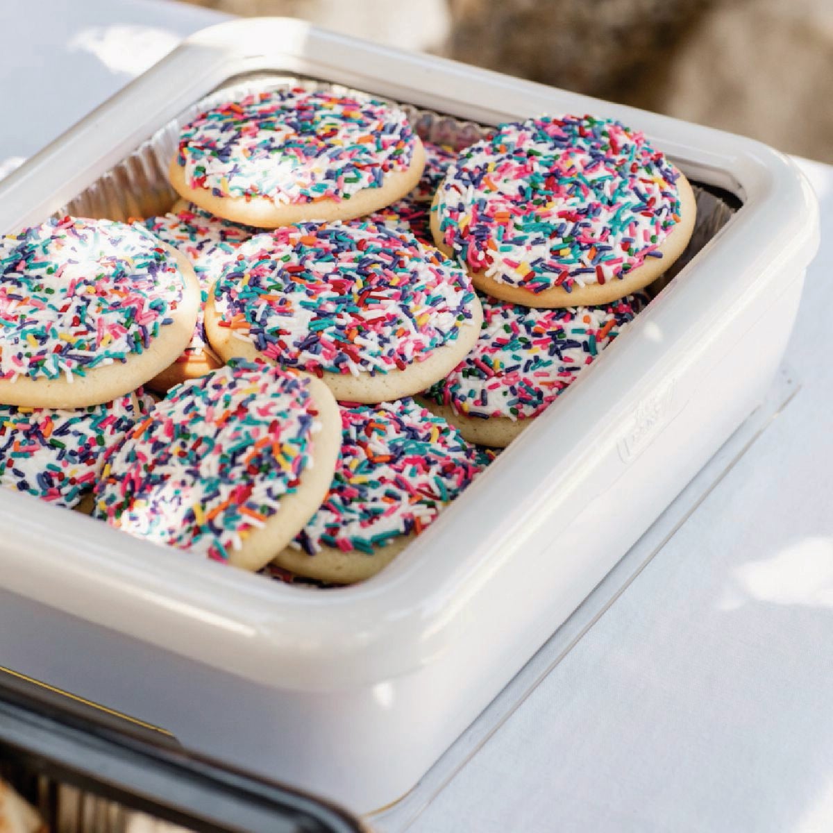 Fancy Panz Classic White Baking Carrier with Foil Pan and Serving Spoon Image 2