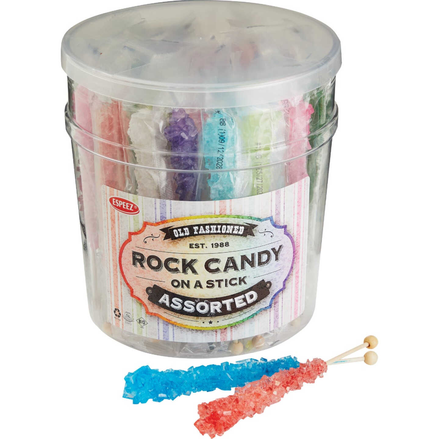 Espeez Assorted Flavor Rock Candy on a Stick Image 1