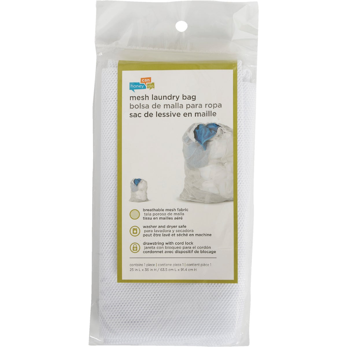 Whitmor 24 In. x 36 In. White Mesh Laundry Bag Image 2