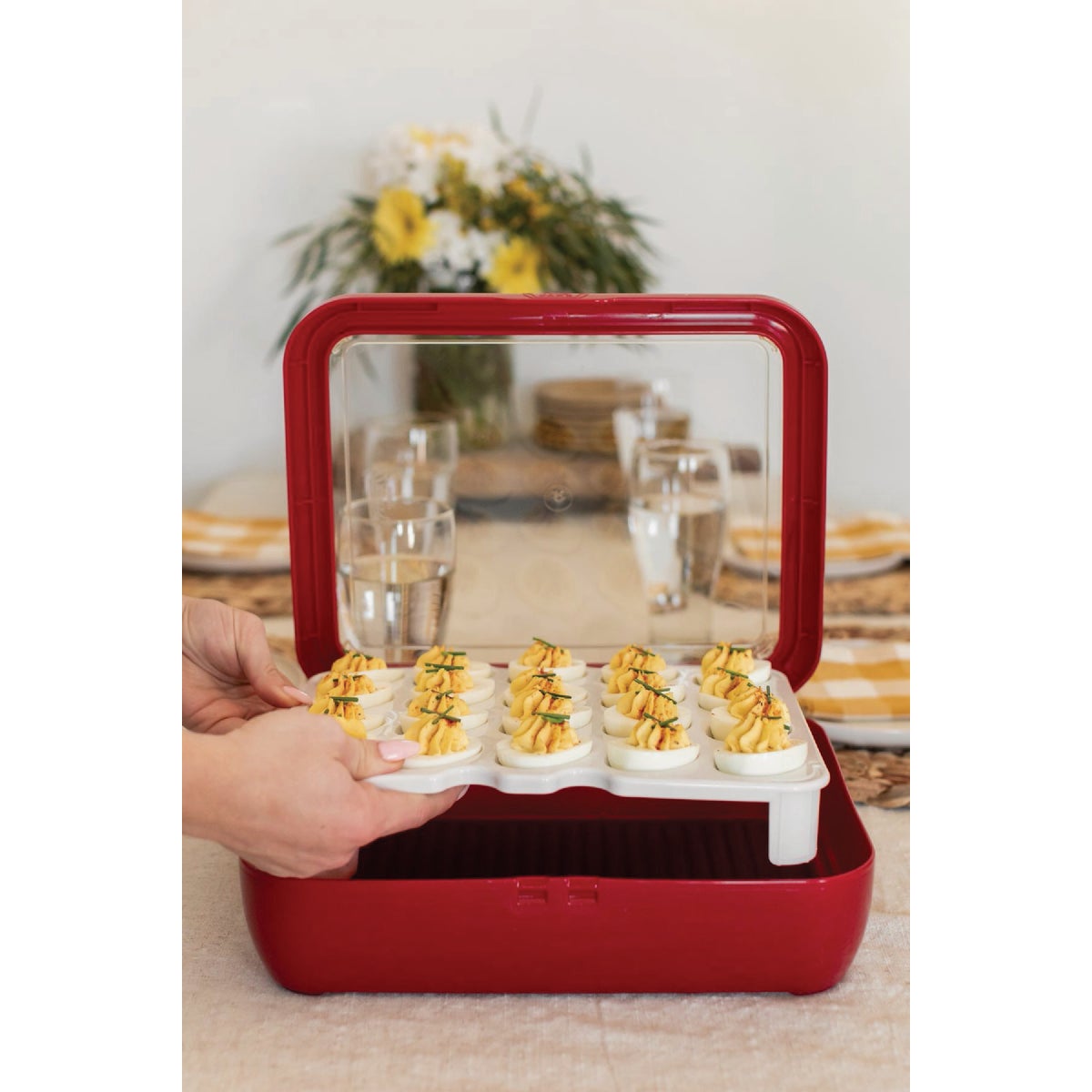 Fancy Panz White Deviled Egg Trayz Insert Image 2