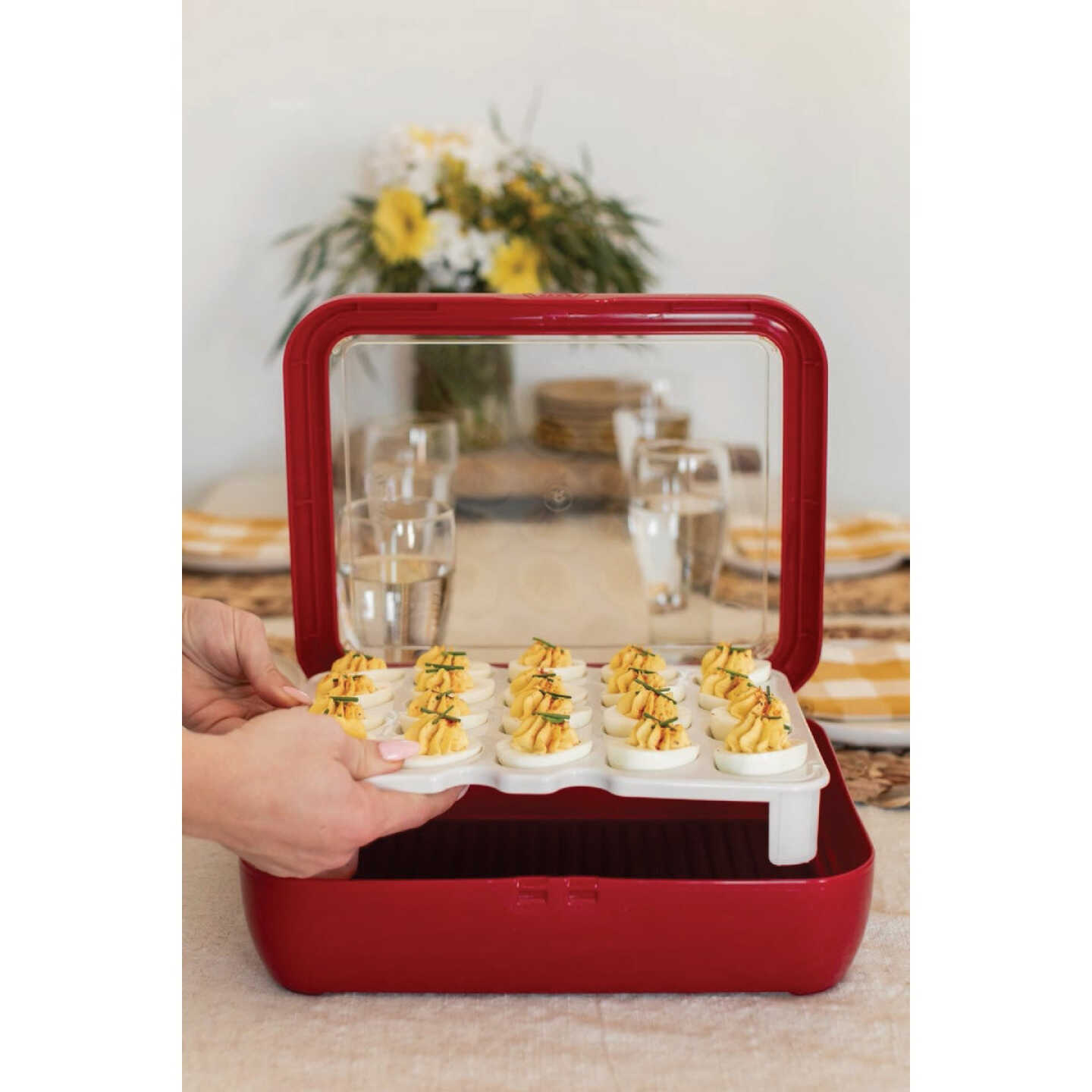 Fancy Panz White Deviled Egg Trayz Insert Image 2