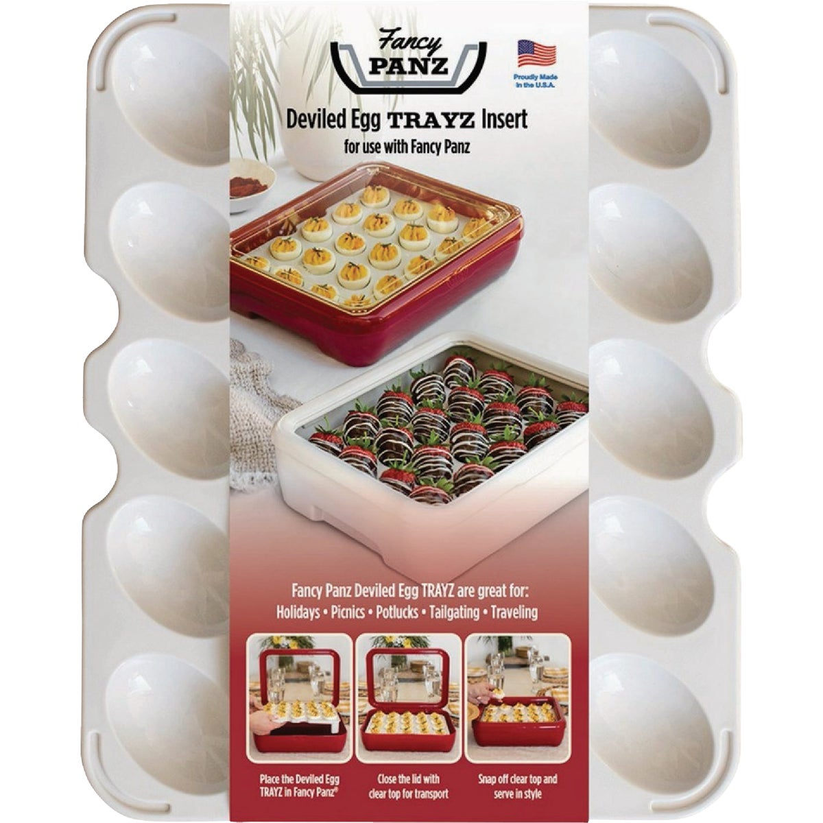 Fancy Panz White Deviled Egg Trayz Insert Image 3