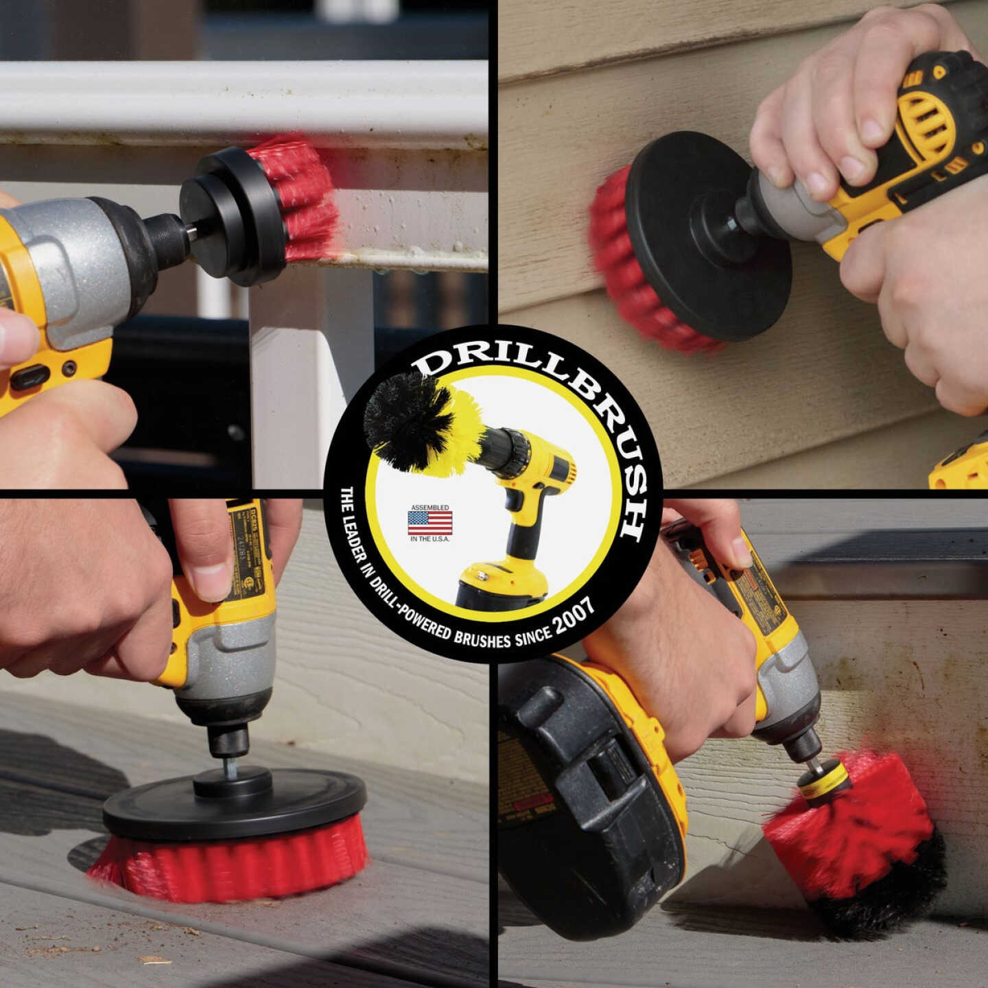 Drillbrush Patio & Garden Stiff Red Drill Brush (4 Piece) Image 2