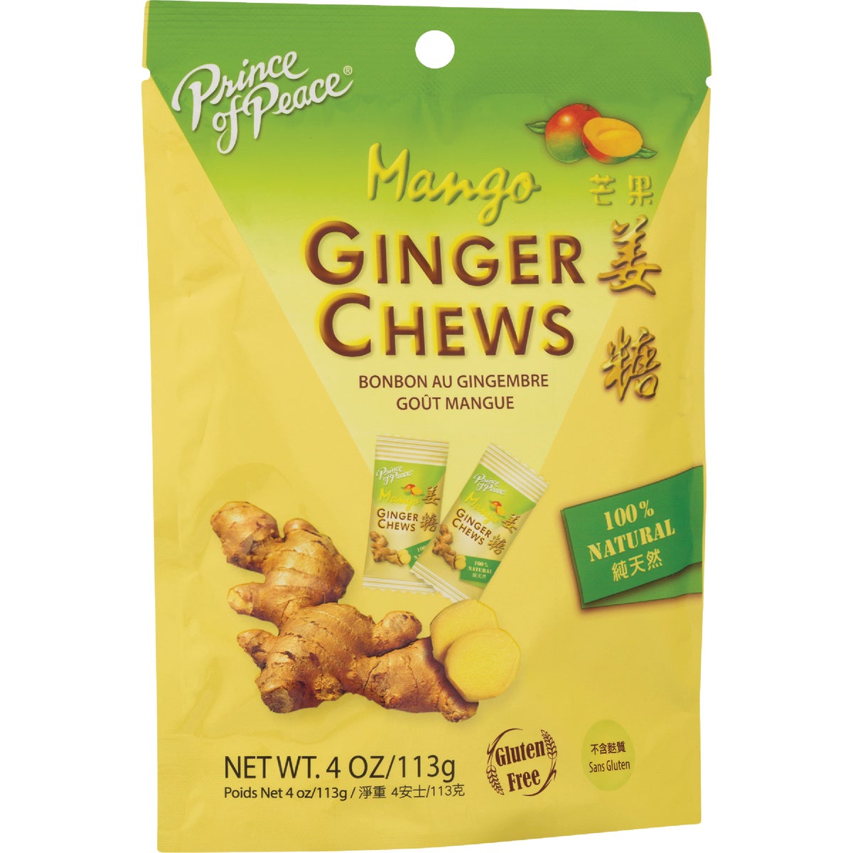 Prince of Peace 4 Oz. Mango Ginger Chews