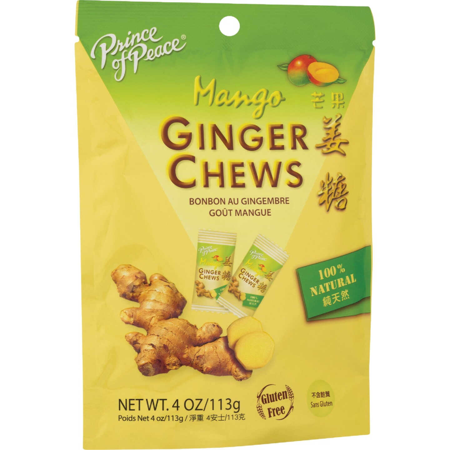 Prince of Peace 4 Oz. Mango Ginger Chews Image 1