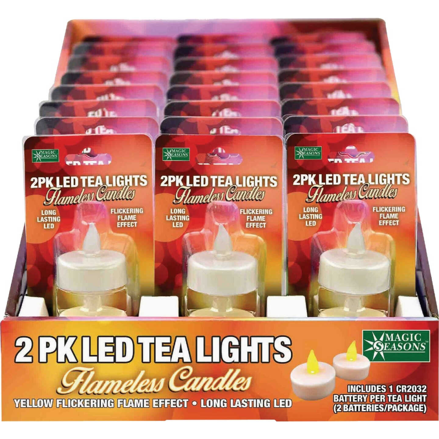 Magic Every Season LED Flicker Flame Effect Plastic Tea Light Candle (2-Pack) Image 1
