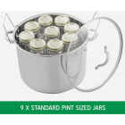 McSunley 21.5 Qt. Prep-n-Cook Stainless Steel Canner with Jar Rack Image 2