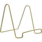 Tripar 6 In. Brass Twisted Wire Plate Stand Image 1