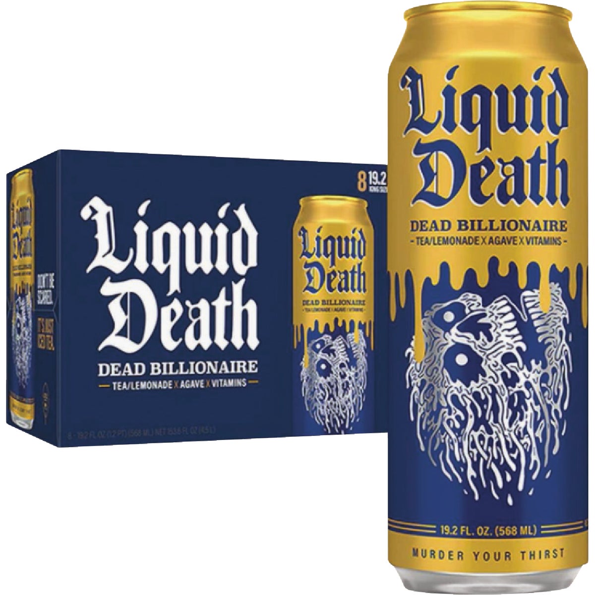 Liquid Death 19.2 Oz. Dead Billionaire Lemonade Tea Image 4