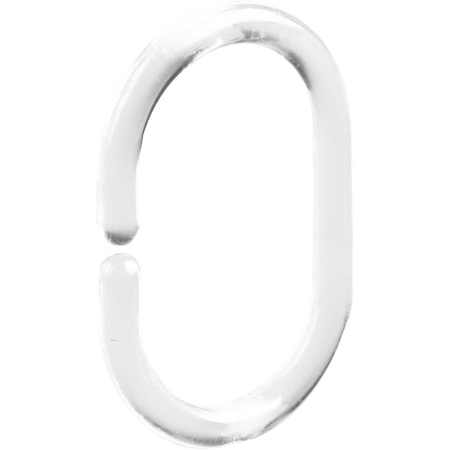 iDesign 2.38 In. L. x 1.63 In. W. x .23 In. Clear Plastic Shower Curtain C-Hook (12-Count) Image 1