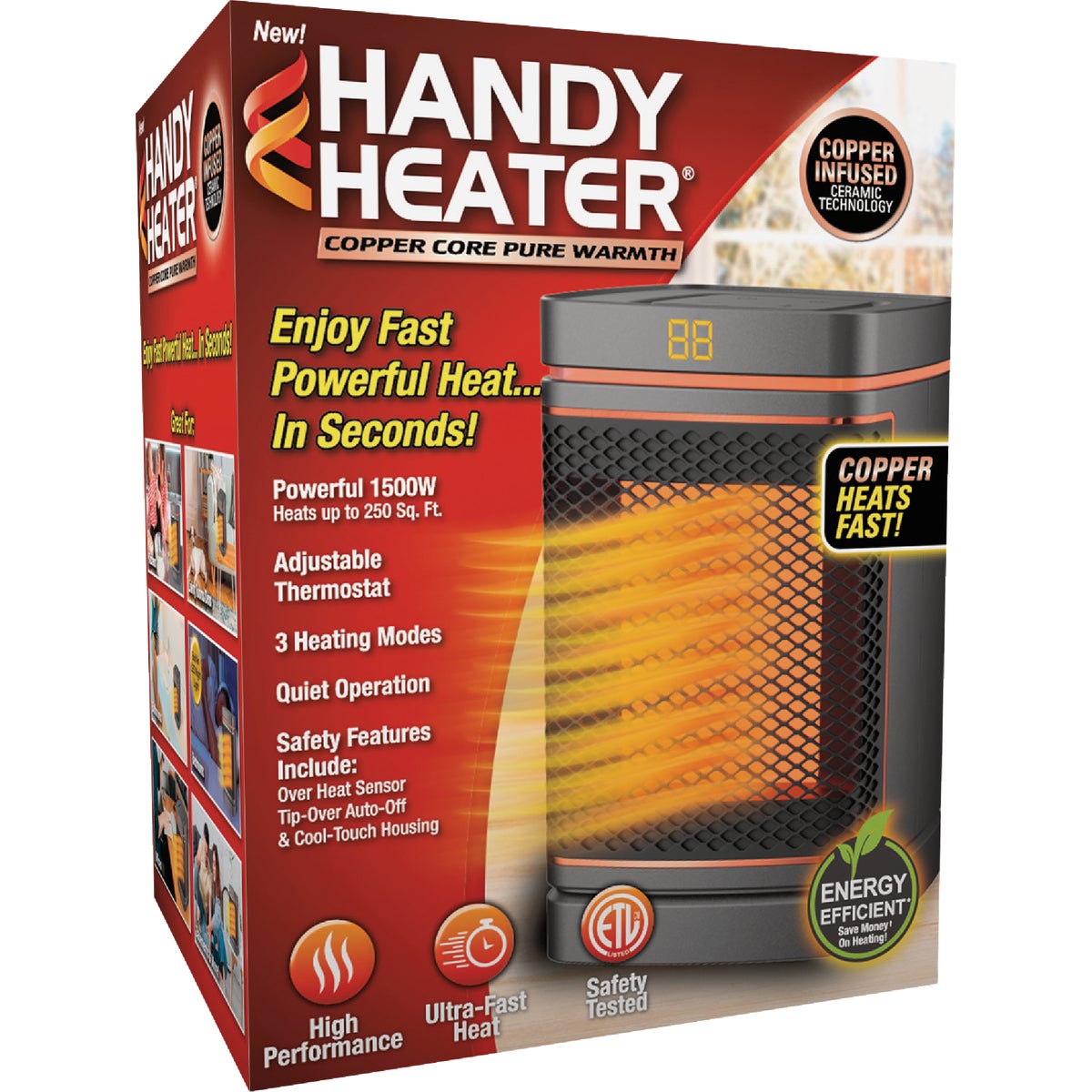 Handy Heater Copper Core Ceramic Space Heater Image 1