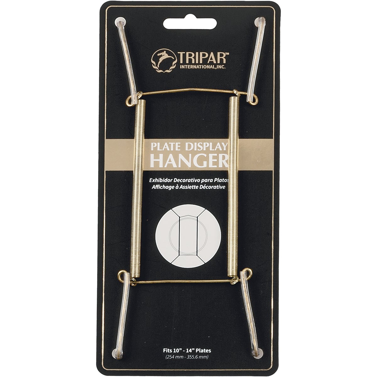 Tripar 10 In. to 14 In. Brass Wire Plate Hanger, 2 Lb. Weight Capacity