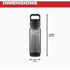 Milwaukee PACKOUT 25 Oz. Plastic Bottle with Chug Lid, Black Image 3