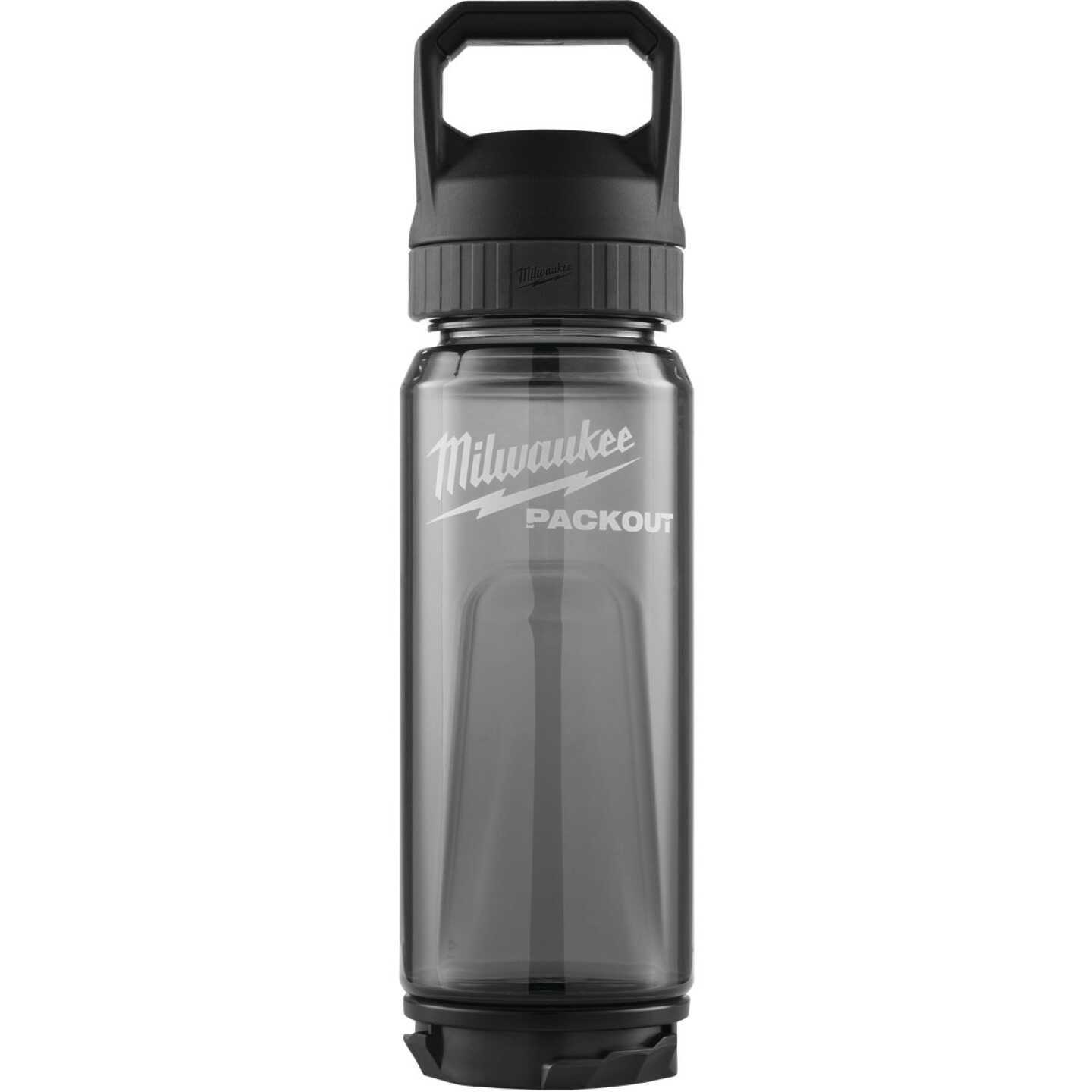 Milwaukee PACKOUT 25 Oz. Plastic Bottle with Chug Lid, Black Image 1