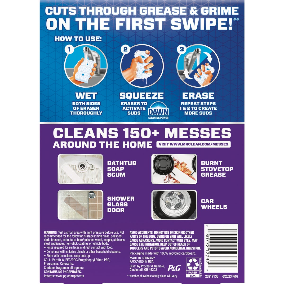 Mr. Clean Magic Eraser Ultra Foamy + Dawn Multi-Purpose Cleansing Pad (3-Count) Image 3