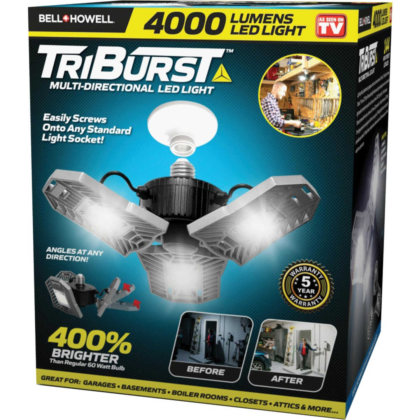 Bell+Howell TriBurst 4000 Lm. 360 LED Light Fixture Image 1