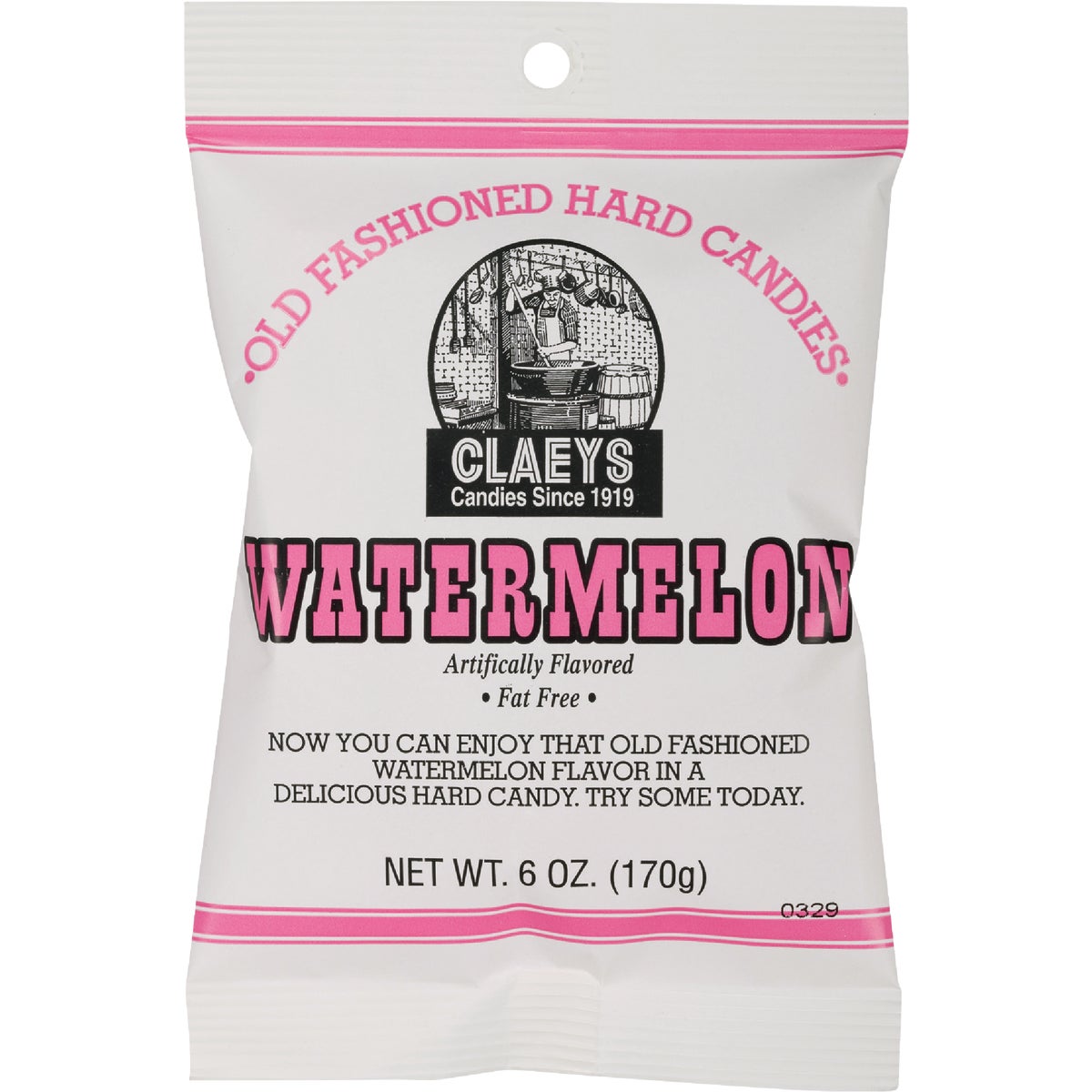 Claeys 6 Oz. Old Fashion Watermelon Hard Candy