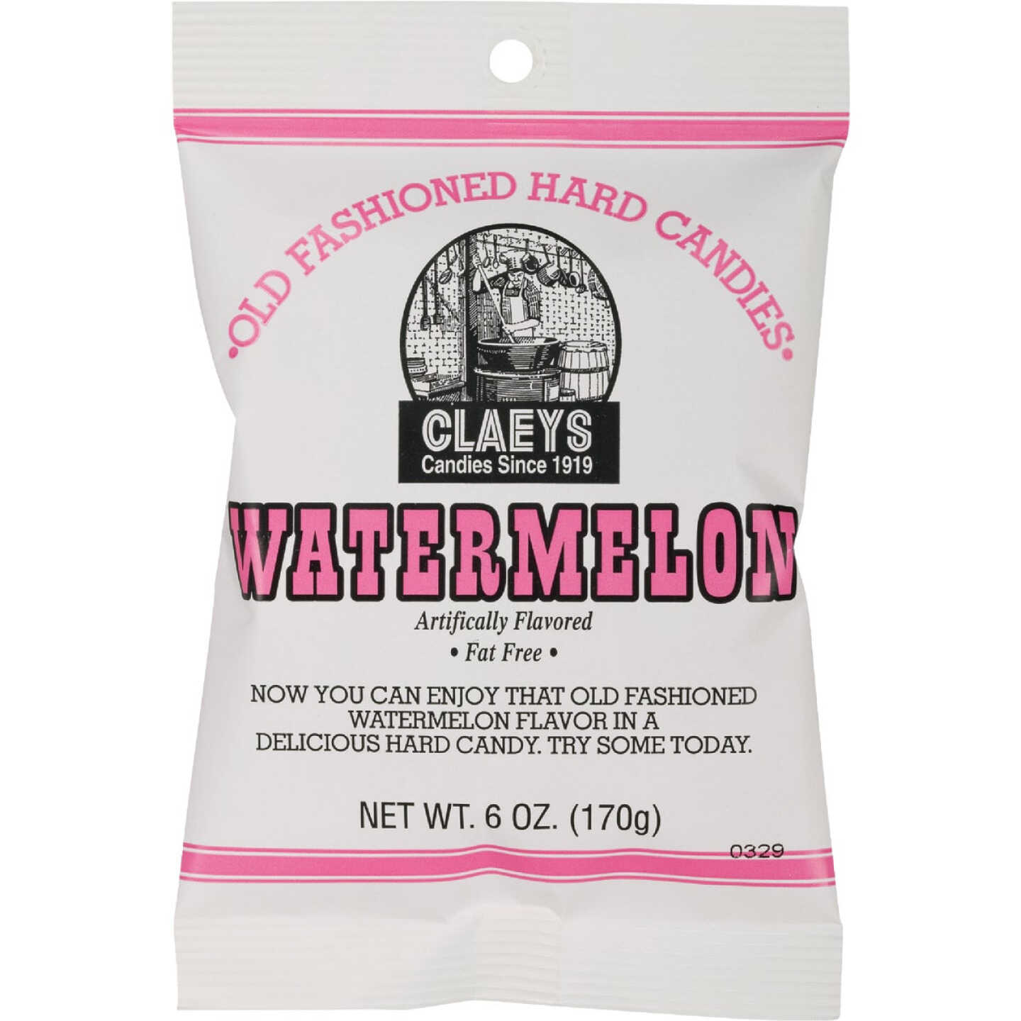 Claeys 6 Oz. Old Fashion Watermelon Hard Candy Image 1