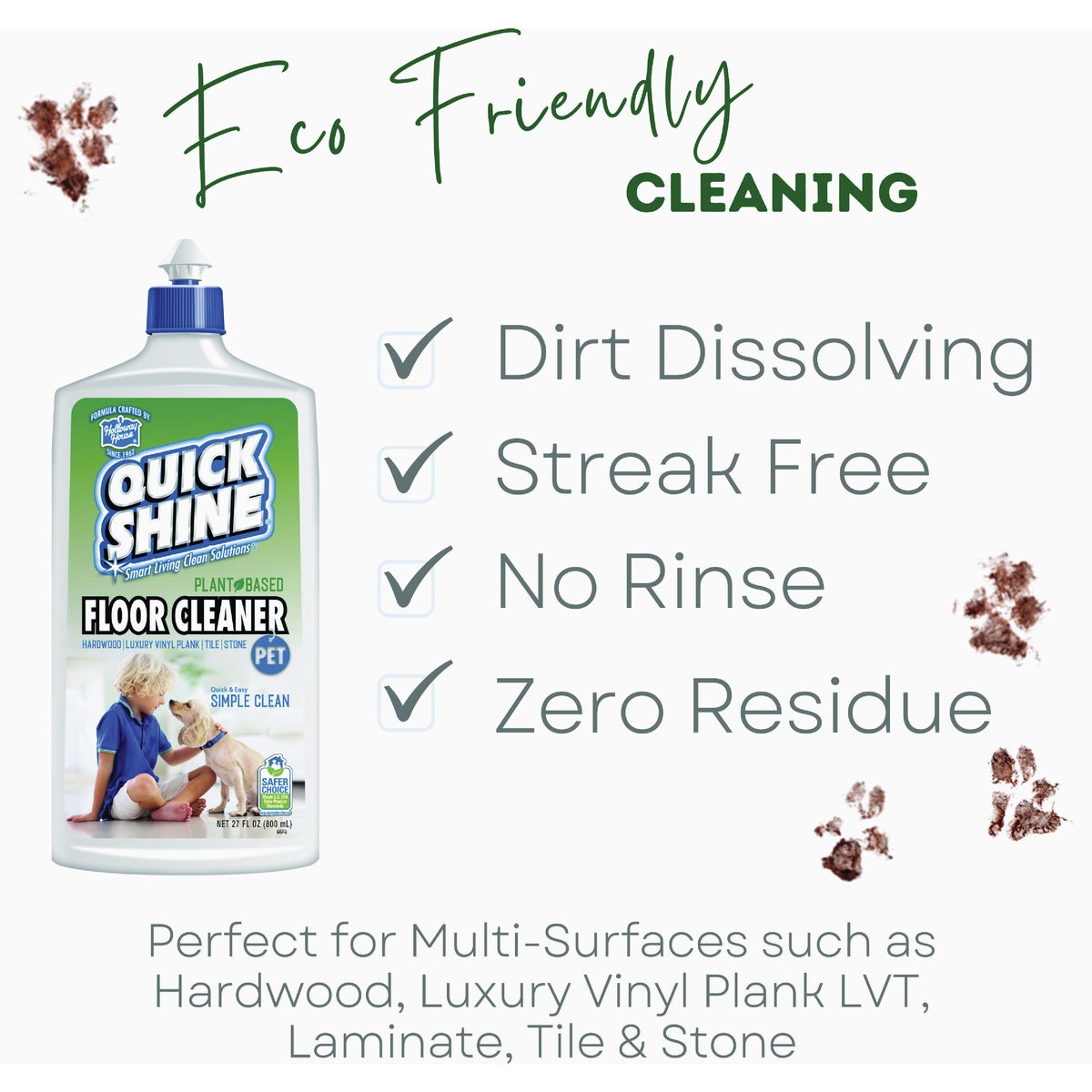 Quick Shine 27 Oz. Plant Based Pet Floor Cleaner Image 2