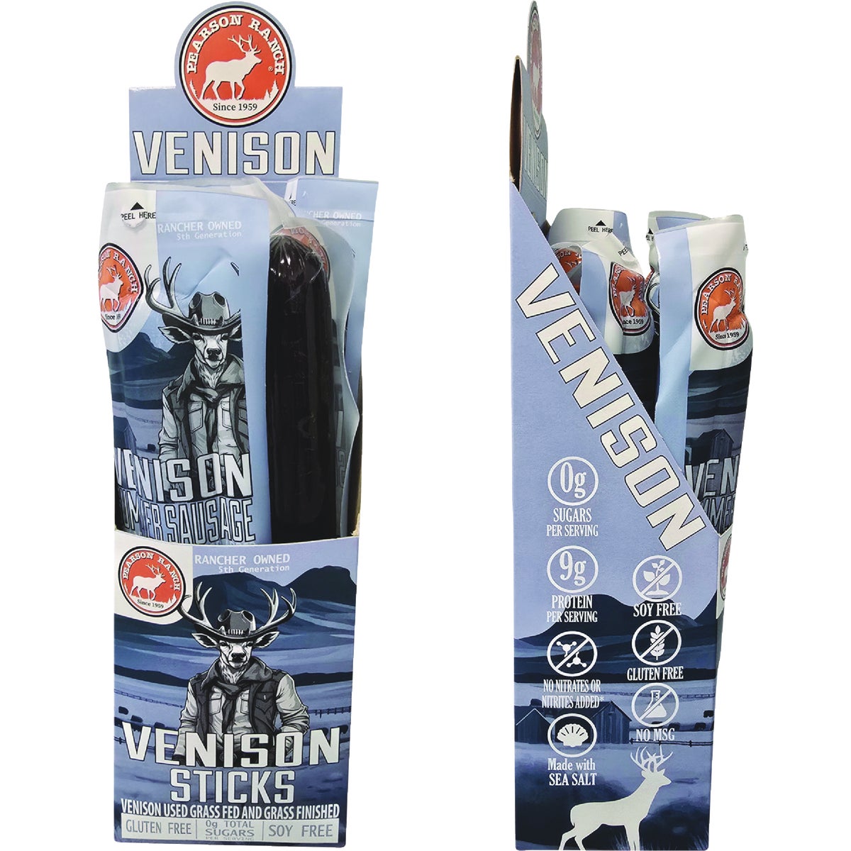 Pearson Ranch Jerky 7 Oz. Venison Summer Sausage Display (4 Packs) Image 3