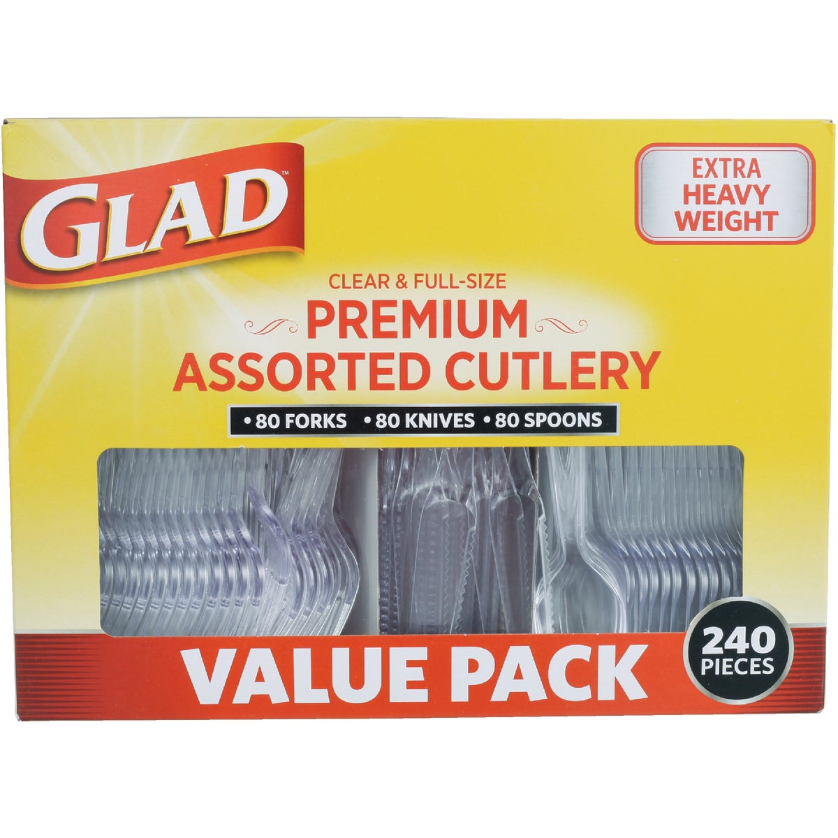 Glad Clear Assorted Cutlery Set (240-Piece)