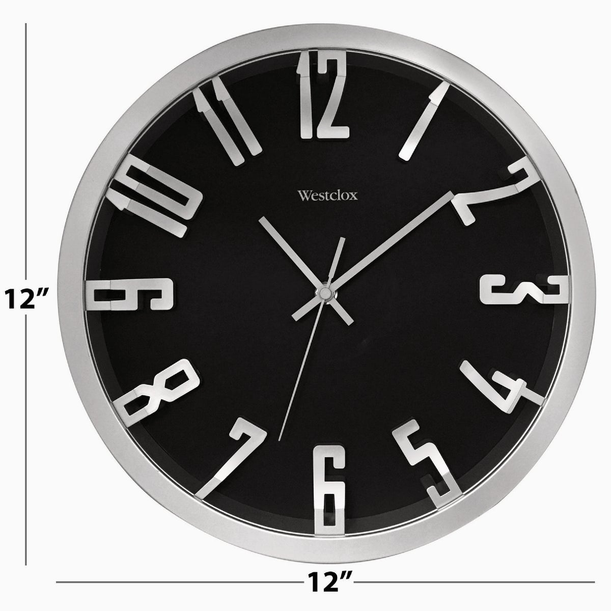 Westclox 12 In. Metallic Silver Wall Clock Image 2