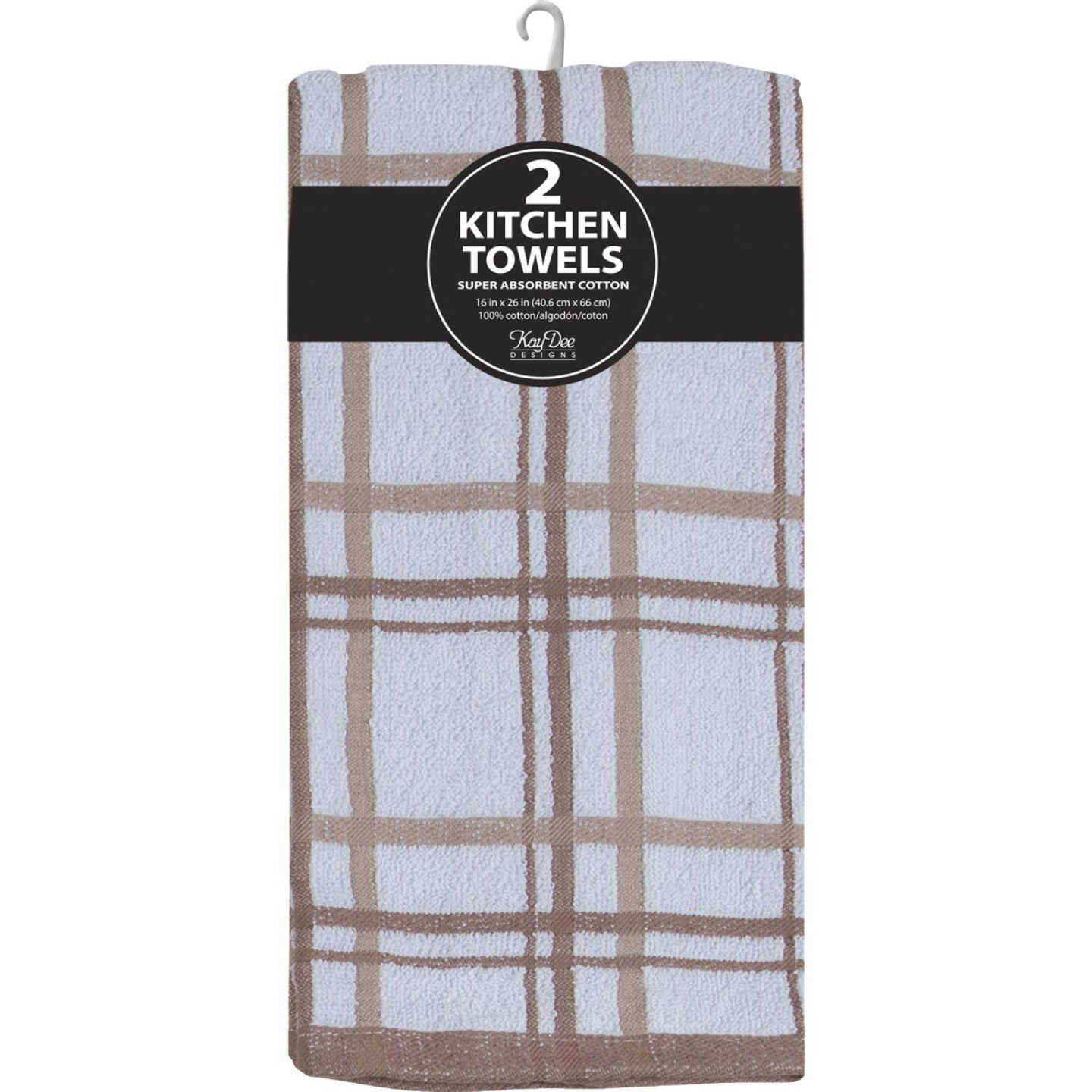 Kay Dee Designs Taupe Terry Kitchen Towel (2-Pack) Image 2