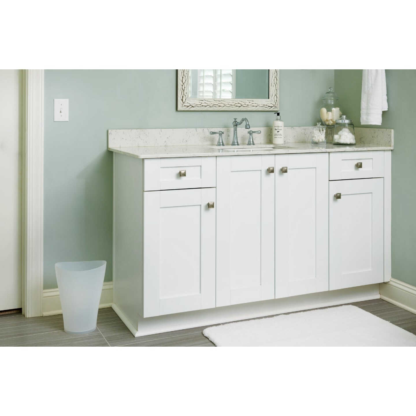 Rubbermaid Spa Works 2.25 Gal. Clear Vanity Wastebasket Image 2