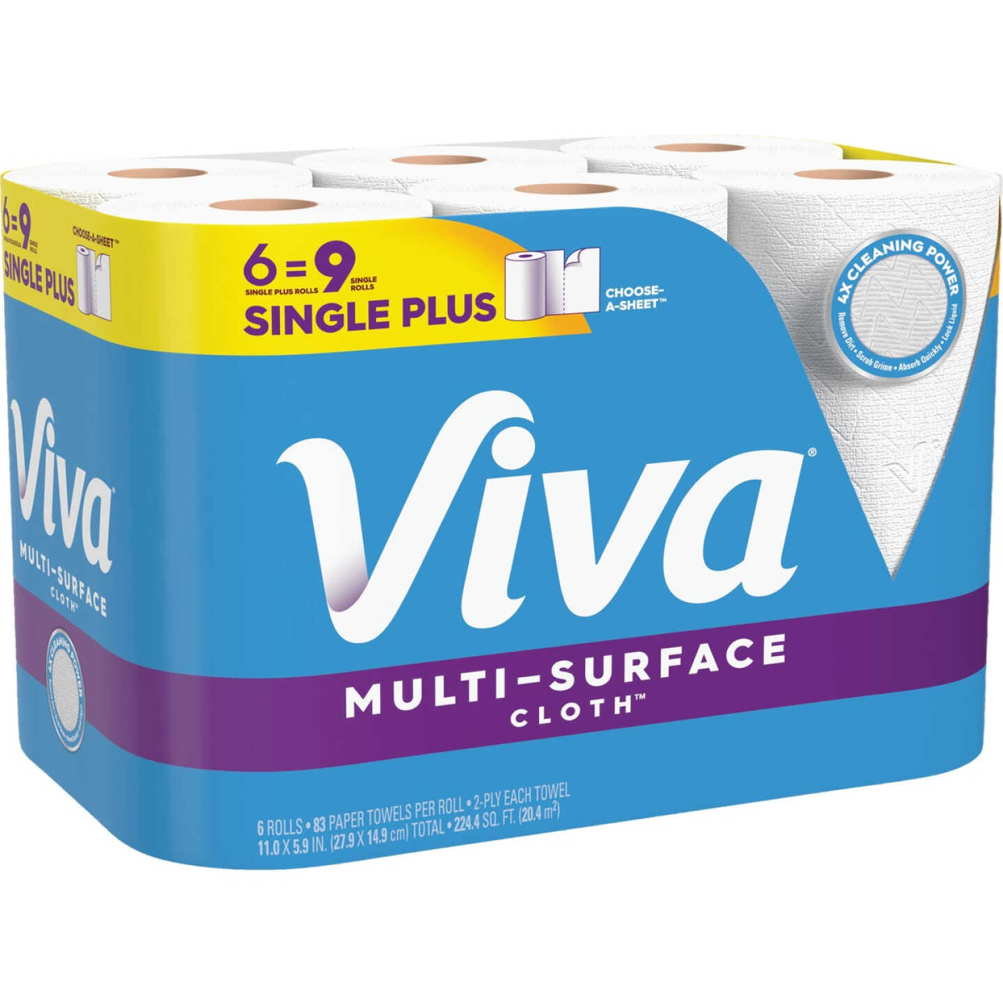 Viva Multi-Surface Cloth Choose-A-Sheet Single Plus Paper Towels (6 Single Plus) Image 2