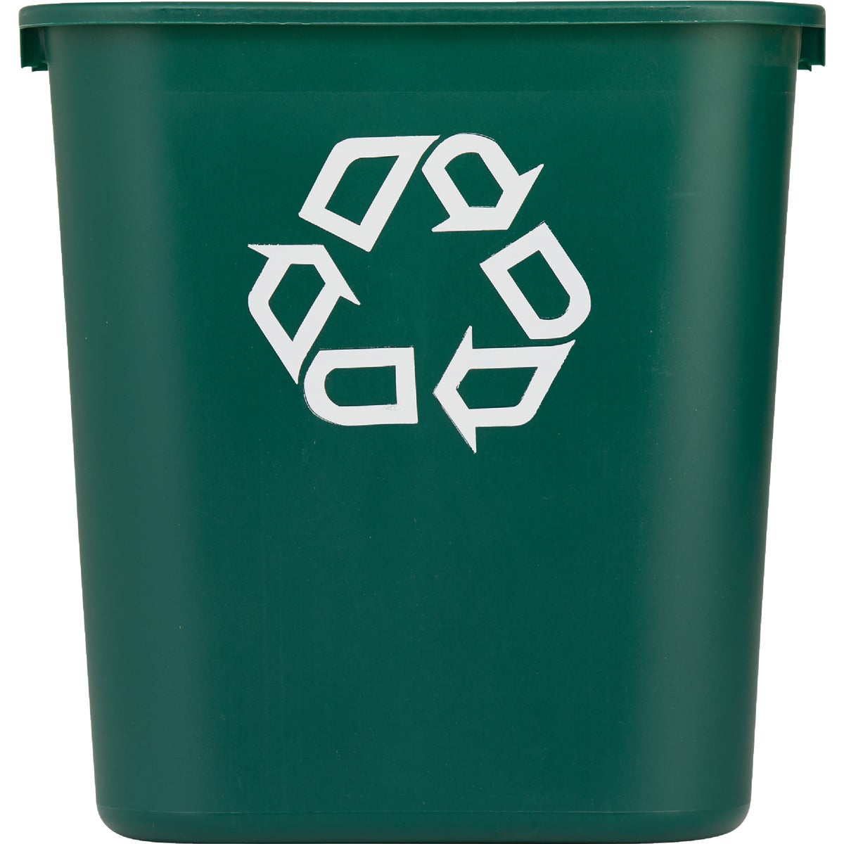 Rubbermaid 28 Qt. Green Recycling Wastebasket Image 3