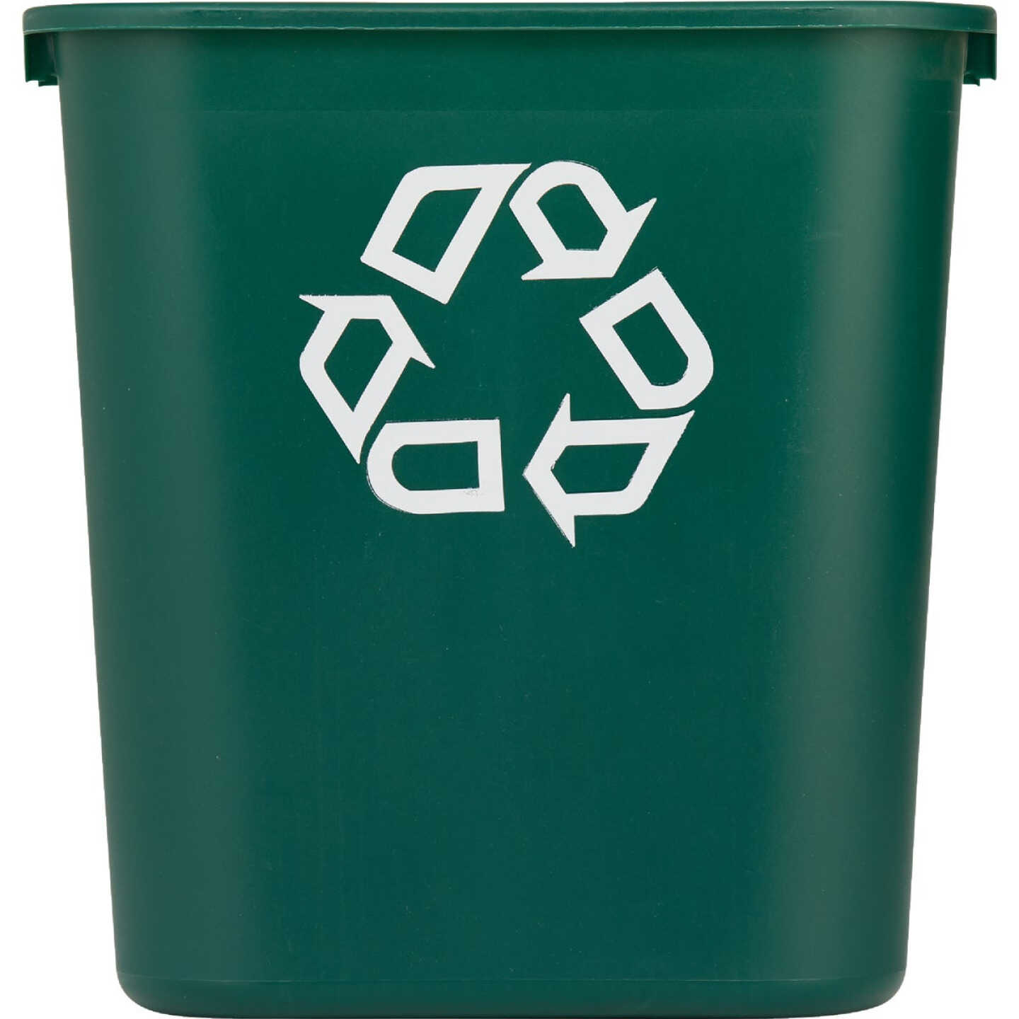 Rubbermaid 28 Qt. Green Recycling Wastebasket Image 3