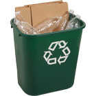 Rubbermaid 28 Qt. Green Recycling Wastebasket Image 2