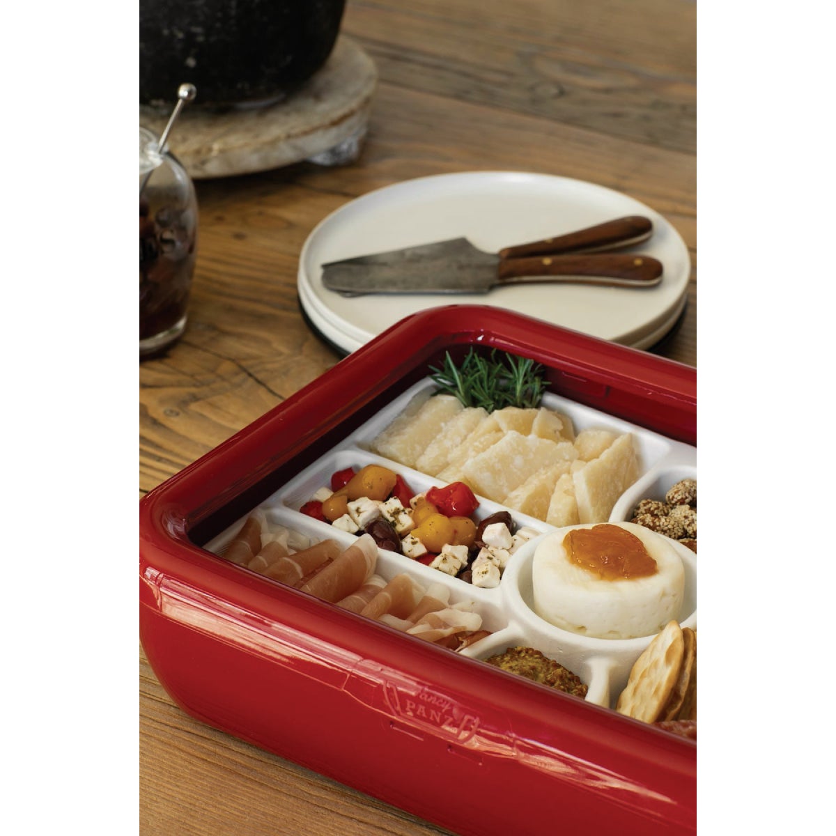 Fancy Panz White Charcuterie & Veggie Trayz Insert Image 2