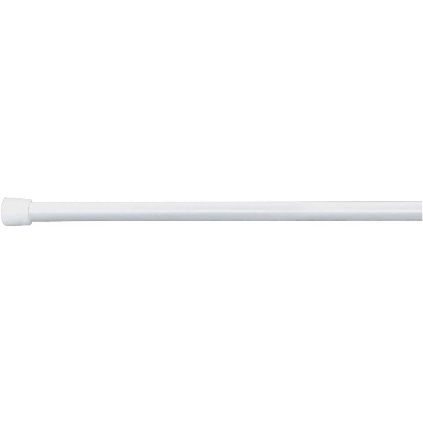 iDesign Cameo Constant Tension 50 In. To 87 In. White Shower Curtain Rod Image 1