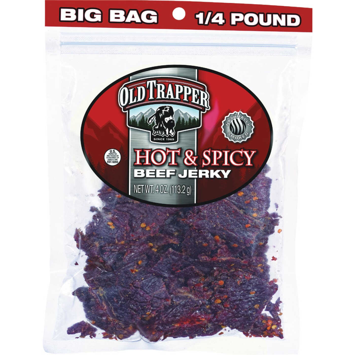 Old Trapper 4 Oz. Spicy Beef Jerky Image 1