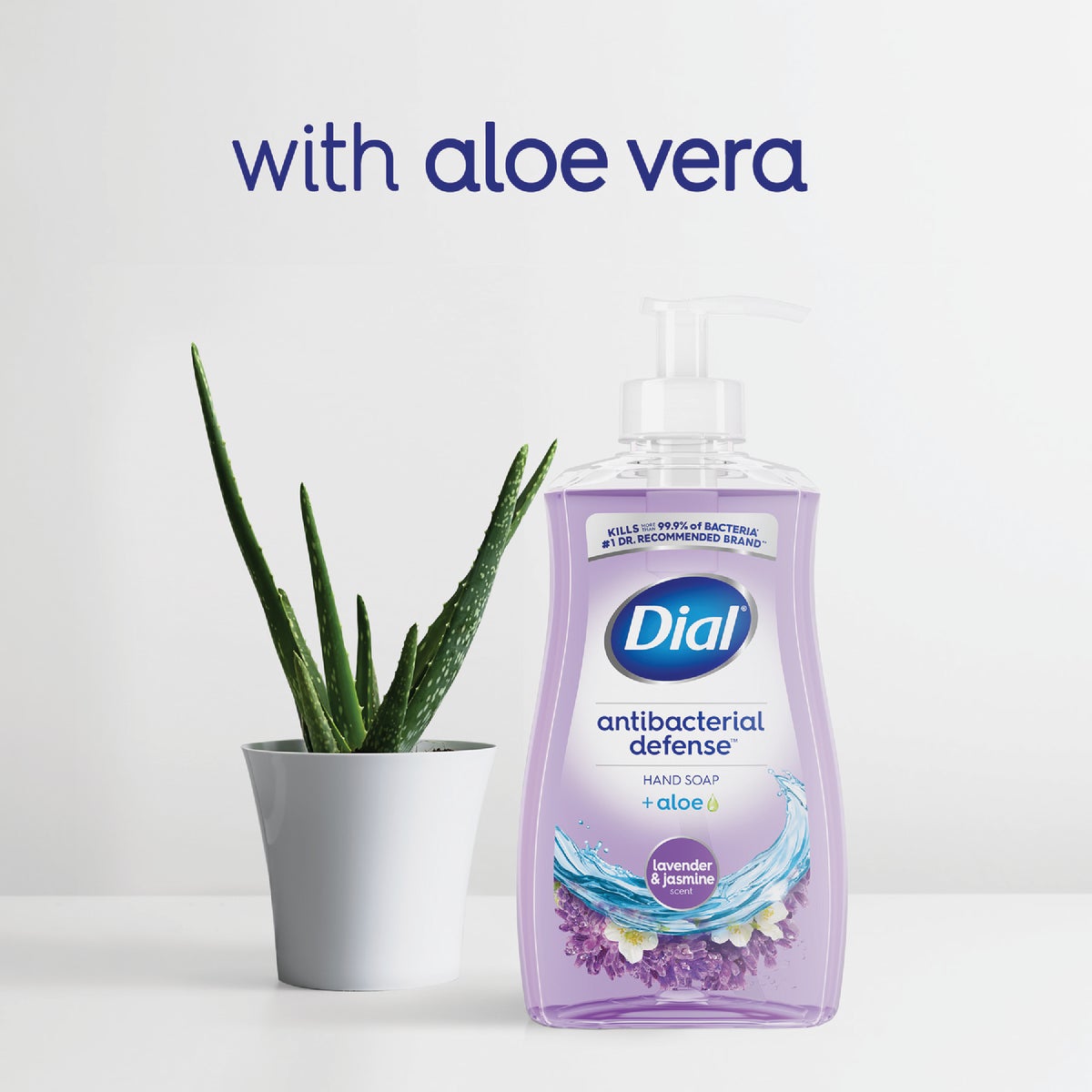 Dial Antibacterial Defense 11 Oz. Lavender & Jasmine Hydrating Liquid Hand Soap Image 5