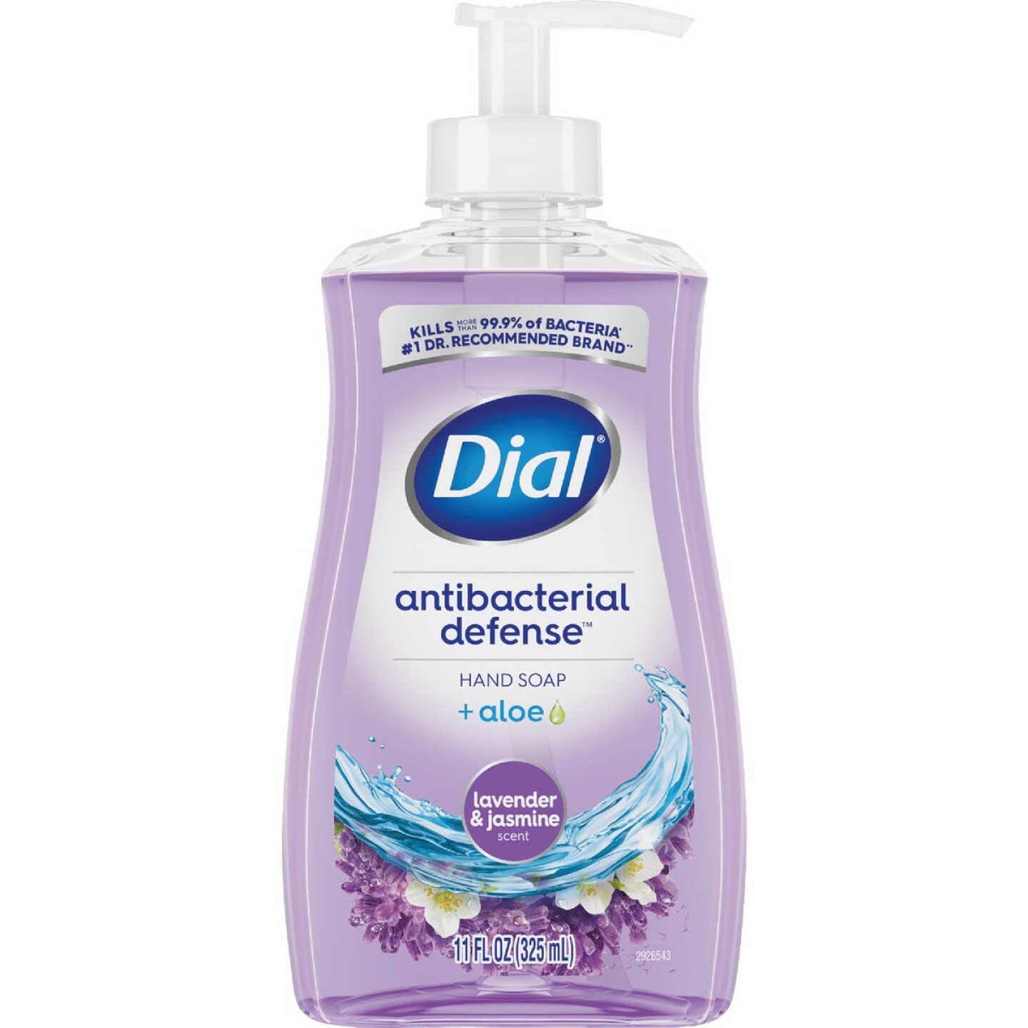 Dial Antibacterial Defense 11 Oz. Lavender & Jasmine Hydrating Liquid Hand Soap Image 1