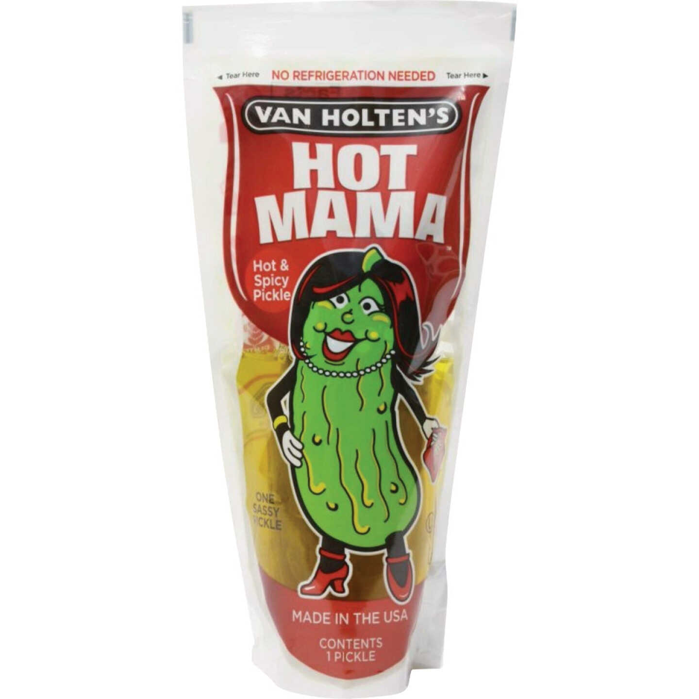 Van Holten's Hot Mama Pickle in a Bag Image 1