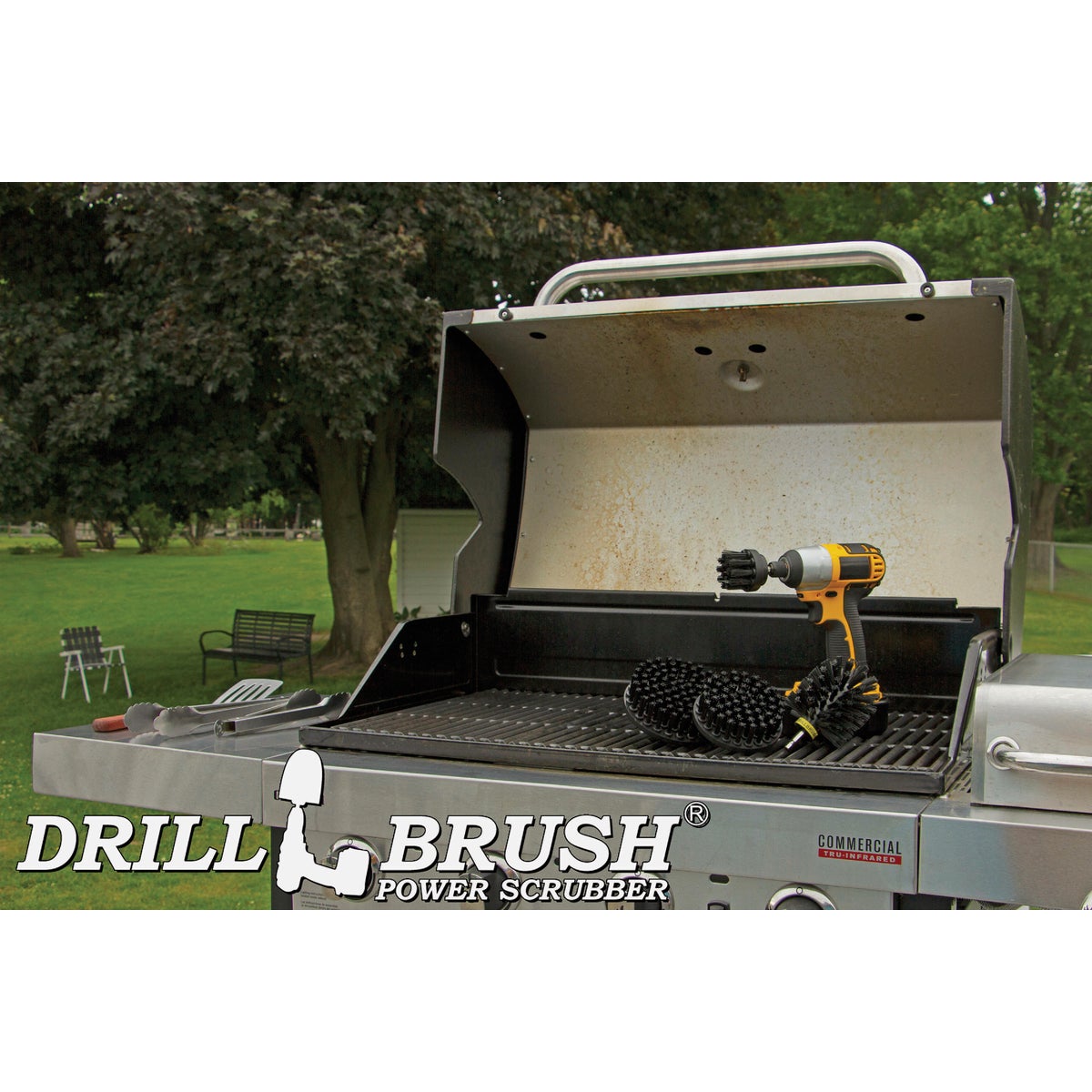 Drillbrush BBQ Grill Cleaning Ultra Stiff Black Drill Brush (4 Piece) Image 3